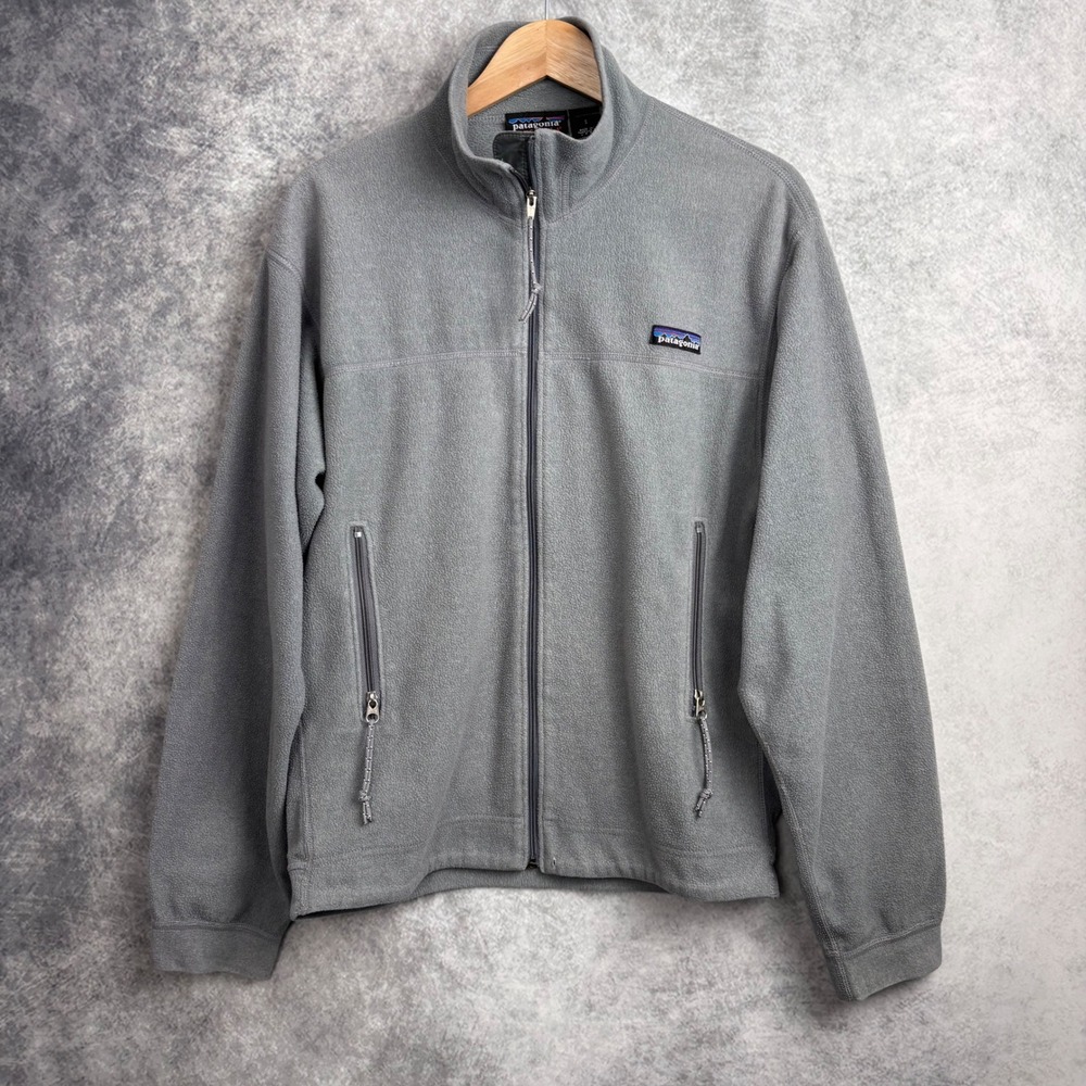 Patagonia Men's‎ Synchilla Gray Full Zip Fleece Jacket Made in USA Vintage Small